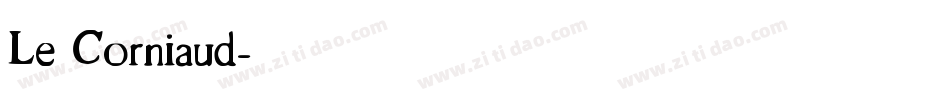 Le Corniaud字体转换